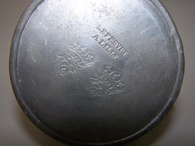 An Antique French Pewter Ale Jug stamped "Lefebvre A Lille" circa 1800 — image 2